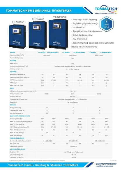 Tommatech New 5K 48V MPPT 5000W Akıllı İnverter - 2