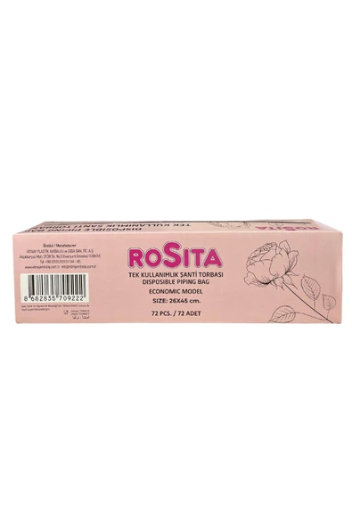 Korinitta Rosita Tek Kullanımlık Krema Sıkma Torbası - Disposible Piping Bag 72 Li - 2