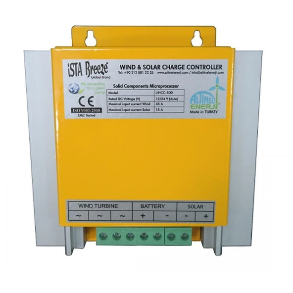 İstaBreeze 800 Watt 12 Volt - 24 Volt Hibrit Şarj Kontrol Cihazı - Resim 2