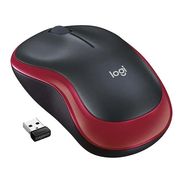 Logitech M185 Kablosuz Kırmızı Mouse ürün görseli 1