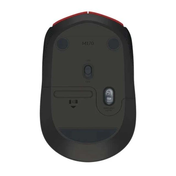 Logitech M171 USB Kırmızı Kablosuz Mouse - Resim 3