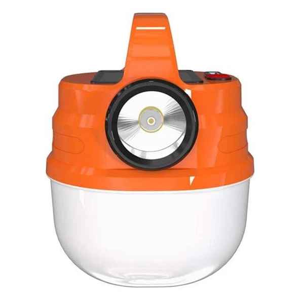 Powermaster HB-V70 Çift Işıklı  6 Modlu (El Feneri+5  Kademe) 50 Watt Şarj Edilebilir Kamp Feneri - Resim 2