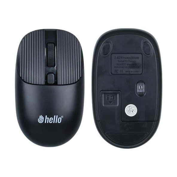 Hello HL-21808 Siyah 1000 DPI 2.4Ghz Kablosuz Bluetooth Mouse - Resim 2