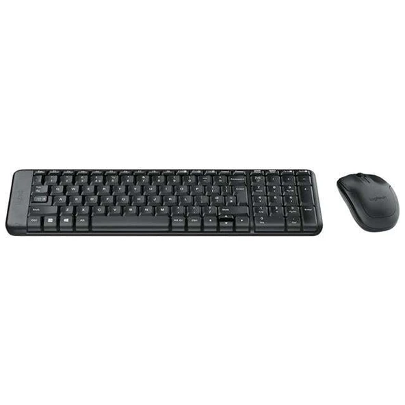 Logitech MK220 Q Tr Siyah Kablosuz Klavye Mouse Set - Resim 2