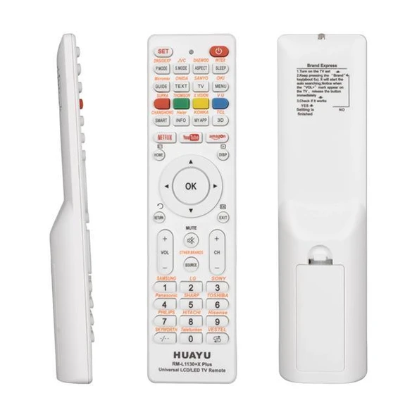 Huayu RM-L1130+X Plus Beyaz Universal LCD LED TV Kumanda ürün görseli 1