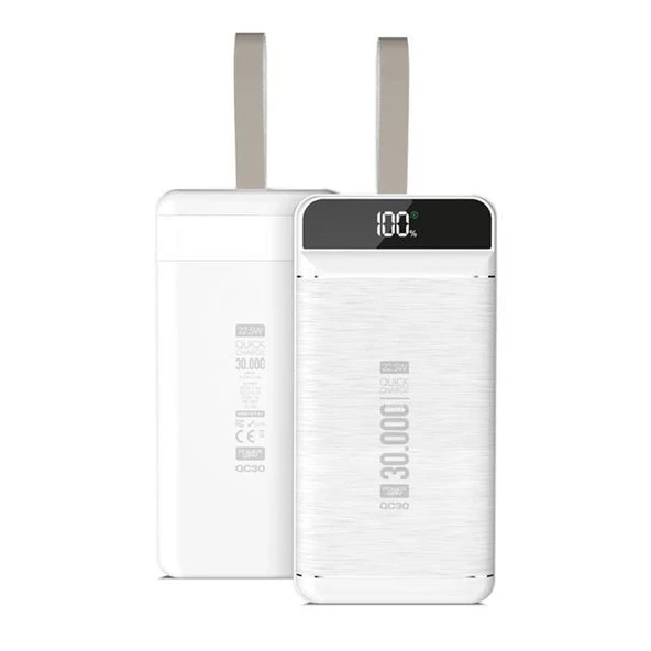 Powerway QC30 30000 Mah Di̇ji̇tal Göstergeli Ekran Powerbank - Resim 2