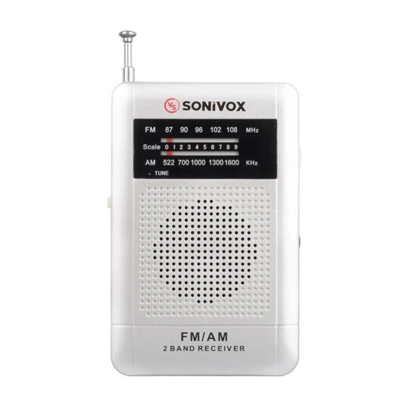 Sonivox VS-R115 Analog Radyo Gümüş Renk ürün görseli 1