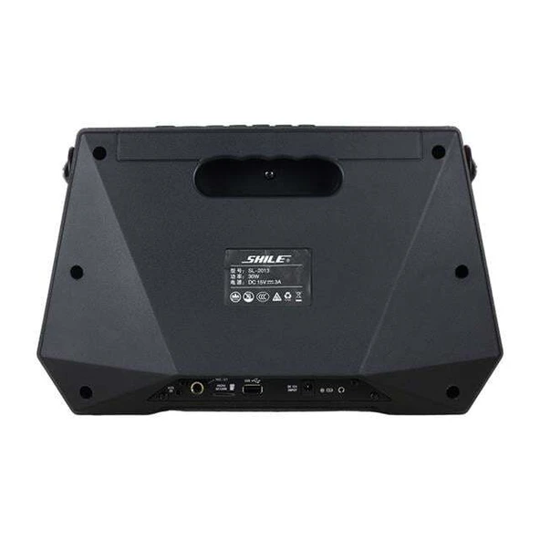 Shile SL-3A İki El Mikrofonlu Kumandalı USB/SD/BT Portatif Hoparlör - Resim 3