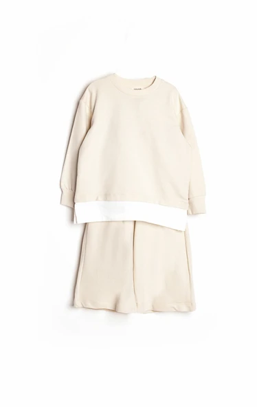 Eşofman Takımı – Bej Sweat & Pantolon