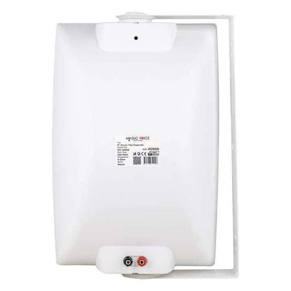 Magicvoice MV-20968 İki Yollu 8'' 20cm 8 Ohm 250W Trafosuz Beyaz Hoparlör - 3