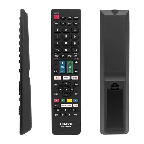 Huayu RM-SH1516 Sharp Netflıx- Youtube- Prıme Vıdeo Tuşlu Unıversal Lcd-Led Tv Kumanda ürün görseli 1