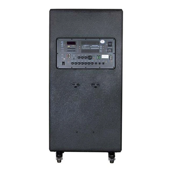 Shile SL-1612B İki El Mikrofonlu-Kumandalı USB/SD/BT/FM Taşınabilir Hoparlör - Resim 3