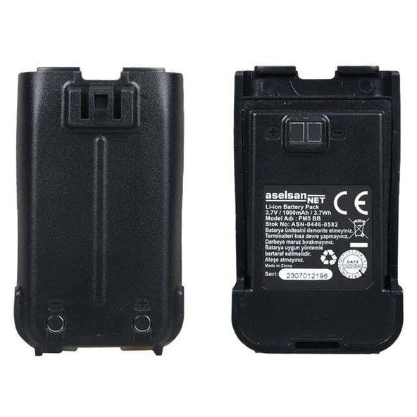 Aselsan A446C PM5BB LI-ON 3.7V 1000mAh Yedek Lityum Batarya Pili
