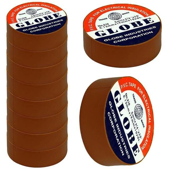 Globe 0.13Mmx19Mm İzole Bant 10'lu Kahverengi ürün görseli 1