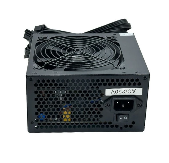 PowerBoost PB600AR 600W APFC 2*PCI-E 6+2 Pin 12cm Siyah Fanlı ATX PSU (Retail Box) - 4