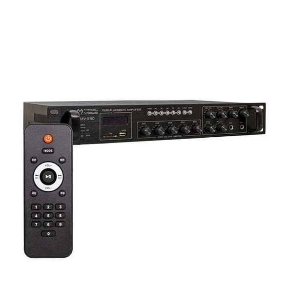 Magicvoice MV-540 100 Watt USB-SD-Bluetooth 2 Mikrofon Girişli 5 Bölgeli Hat Trafolu Anfi ürün görseli