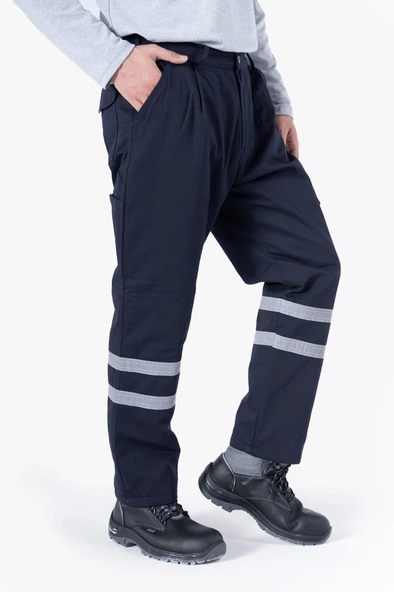 Çift Sıra 3 Cm Reflektörlü Kapitoneli Pantolon - Resim 5