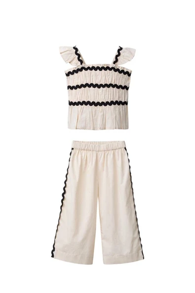 La Ciel Paris Kız Çocuk İkili Takım – Krem/Siyah