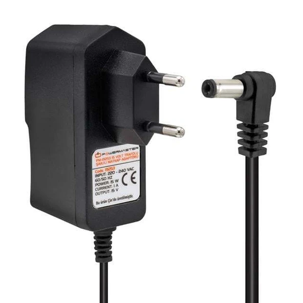 Powermaster PM-19253 15 Volt - 1 Amper - 15 Watt Şarjlı Matkap Adaptörü ürün görseli