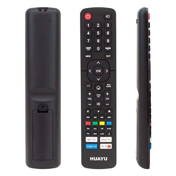 Huayu URC1530 Hisense Netflix-Youtube-Amazon Tuşlu Universal LCD-LED Tv Kumandası ürün görseli 1