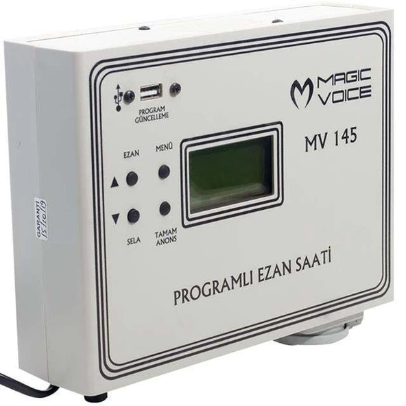 Magicvoice MV-145 3 Hocalı Programlı Duvar Tipi Ezan Saati