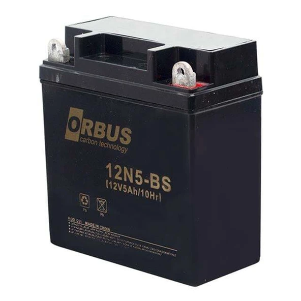 Orbus 12V 5AH Elektrikli Karbon Bisiklet Aküsü 12N5-BS