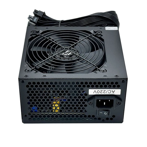 PowerBoost PB600AB 600W APFC 2*PCI-E 6+2 Pin 12cm Siyah Fanlı ATX PSU (Bulk) - 4