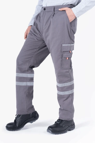 Çift Sıra 3 Cm Reflektörlü Kapitoneli Pantolon - Resim 11