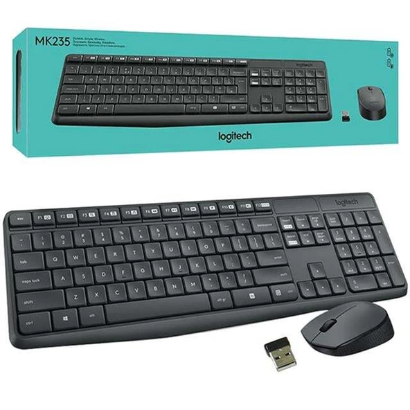 Logitech MK235 Kablosuz Q Klavye Mouse Seti ürün görseli 1