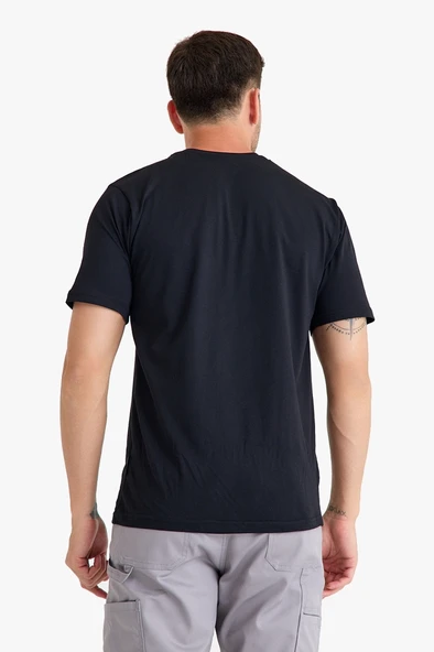 Bisiklet Yaka Kalem Cepli T-shirt - 6