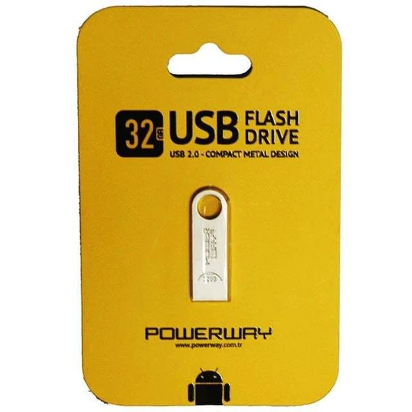 Powerway 32 Gb Metal Tip USB Flash Bellek ürün görseli 1