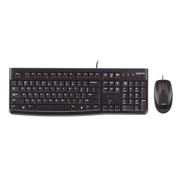 Logitech MK120 Usb Q Siyah Kablolu Klavye + Mouse Set - Resim 2
