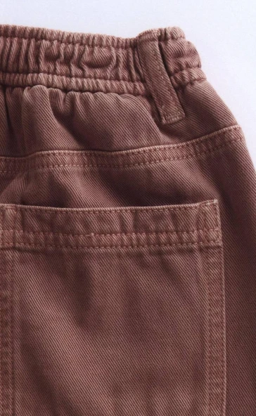 La Ciel Paris Balon Denim Pantolon - Kiremit - Resim 3