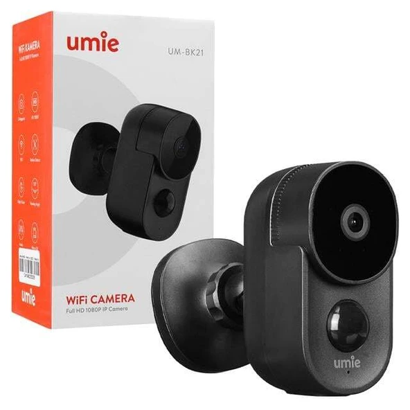 UMIE 2MP Iki Yönlü Ses TF Kart Kablosuz Tuya Destekli Akıllı IP Kamera 6700 mAh Bataryalı (UM-BK21 Siyah) - Resim 3