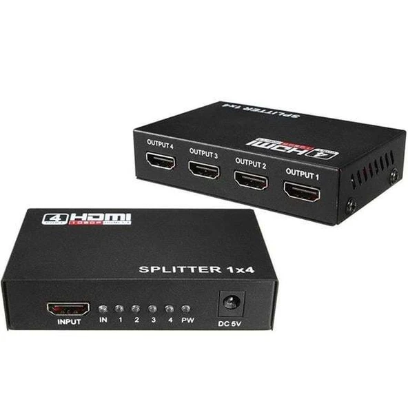 Fully G-538G 1.4V 1080P 3D 4 Portlu HDMI Splitter Dağıtıcı - 1