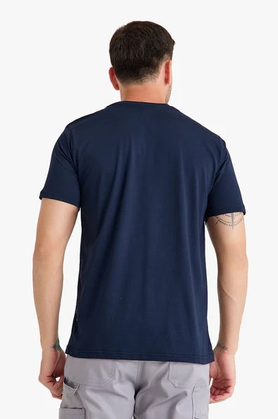 Bisiklet Yaka Kalem Cepli T-shirt - 3