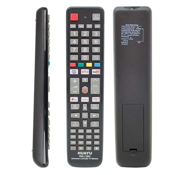 Huayu RM-L1663 Netflix-YouTube-Prime Video-Google Play Tuşlu Universal Lcd Led Tv Kumandası ürün görseli 1