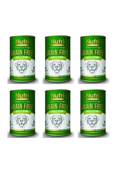 Nutri Canin Kuzu Etli Tahılsız Yetişkin Köpek Konservesi 400 Gr x 6 Adet