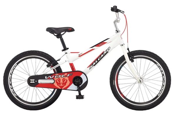 Salcano Wolf 16 V Fren Alüminyum Kadro 16 Jant Çocuk Bisikleti Beyaz Kırmızı - Resim 2