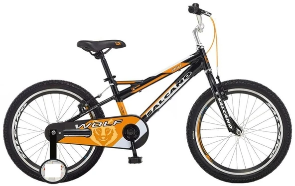 Salcano Wolf 16 V Fren Alüminyum Kadro 16 Jant Çocuk Bisikleti Siyah Turuncu ürün görseli