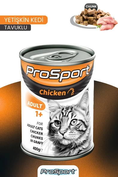 PROSPORT CHUNK TAVUK ETLİ YETİŞKİN KEDİ KONSERVE MAMA 400GR