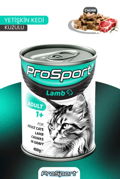 PROSPORT CHUNK KUZU ETLİ YETİŞKİN KEDİ KONSERVE MAMA 400GR