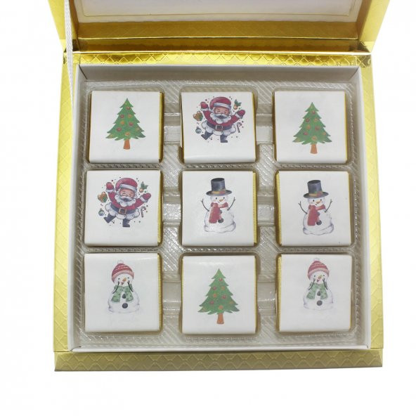 27 Adet Yılbaşı Çikolatası Madlen 4 Desenli - 3