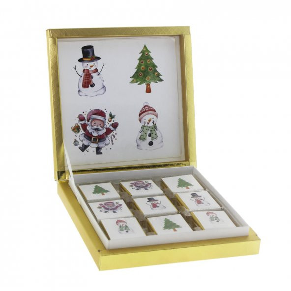 27 Adet Yılbaşı Çikolatası Madlen 4 Desenli - 4