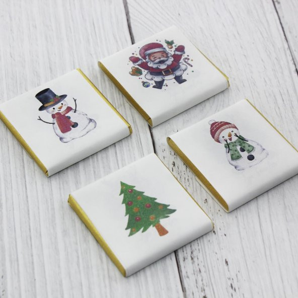 27 Adet Yılbaşı Çikolatası Madlen 4 Desenli - 5