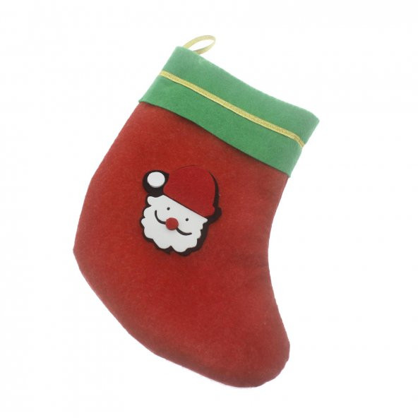 20x25cm Yılbaşı Hediye Çorabı Noel Babalı