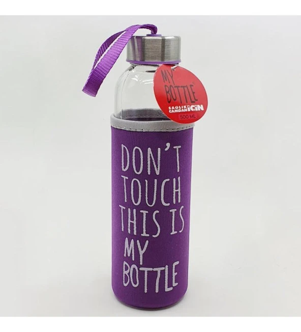 Renkli Kılıflı Cam Su Şişesi 500 ml - 7