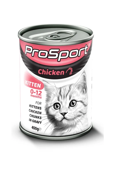 PROSPORT CHUNK TAVUK ETLİ YAVRU KEDİ KONSERVE MAMA 400GR - 4