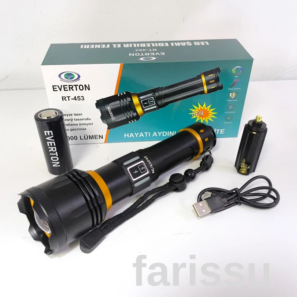 RT-453 50W 1000 Lumen 4800 mAh 1-1,5 km Menzilli Sarjli El Feneri - 2