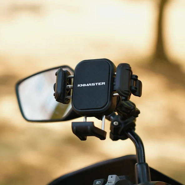 KNMASTER TT-870 Titreşim ve Hırsızlık Önleyici Motosiklet Telefon Tutucu - Resim 5